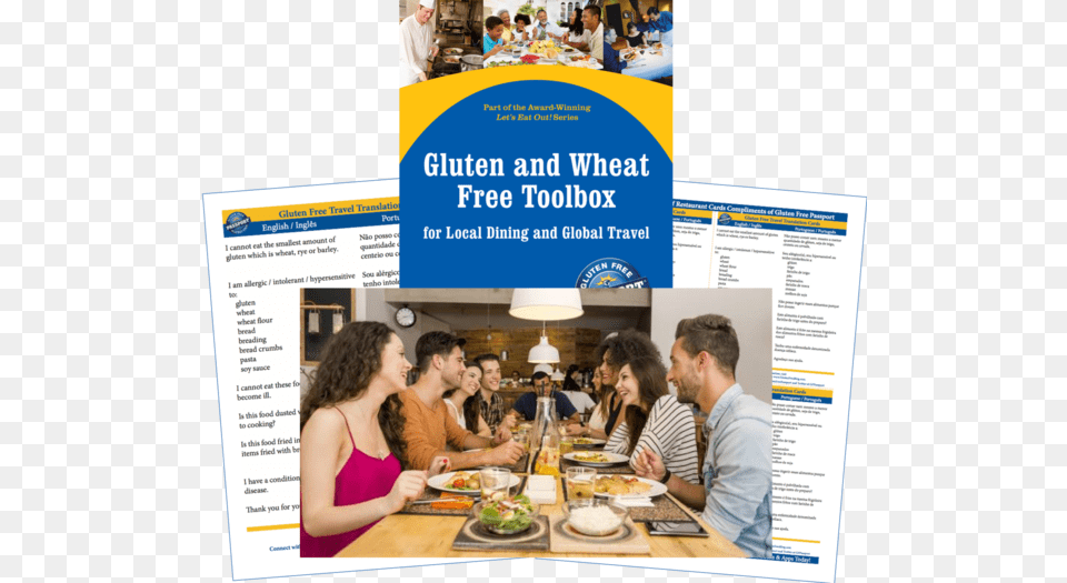 Glutenfree Passport Gluten Travel Paks Portugal Almorzar En Restaurante, Advertisement, Poster, Meal, Food Free Png Download