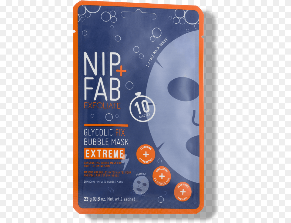 Glycolic Fix Bubble Mask Extreme Nip Fab Nip Fab Glycolic Fix Extreme Bubble Mask, Advertisement, Poster Free Png