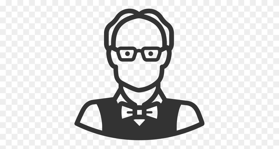 Glyph Avatar Professor White Man Glyph Play Icon With, Accessories, Stencil, Tie, Formal Wear Png Image