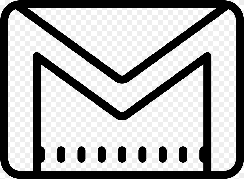 Gmail Blanco Y Negro Gmail Logo Blanco, Gray Png Image