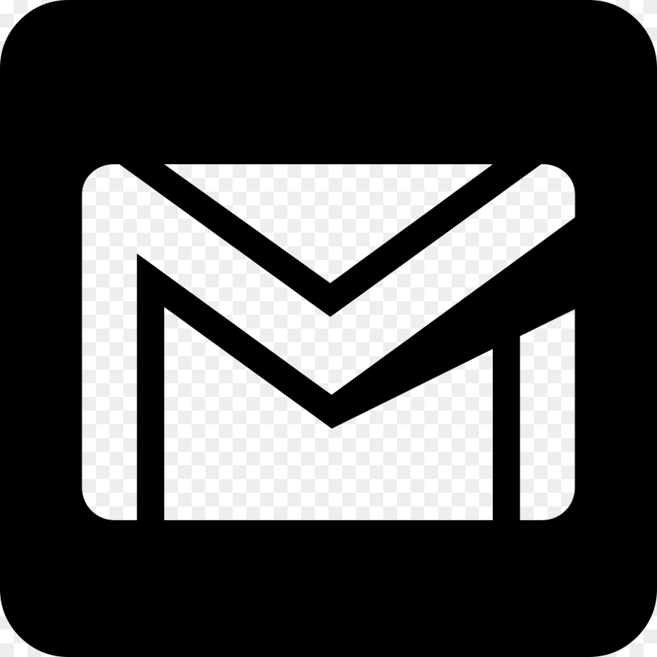 Gmail Logo Vector Black And White, Envelope, Mail Free Png