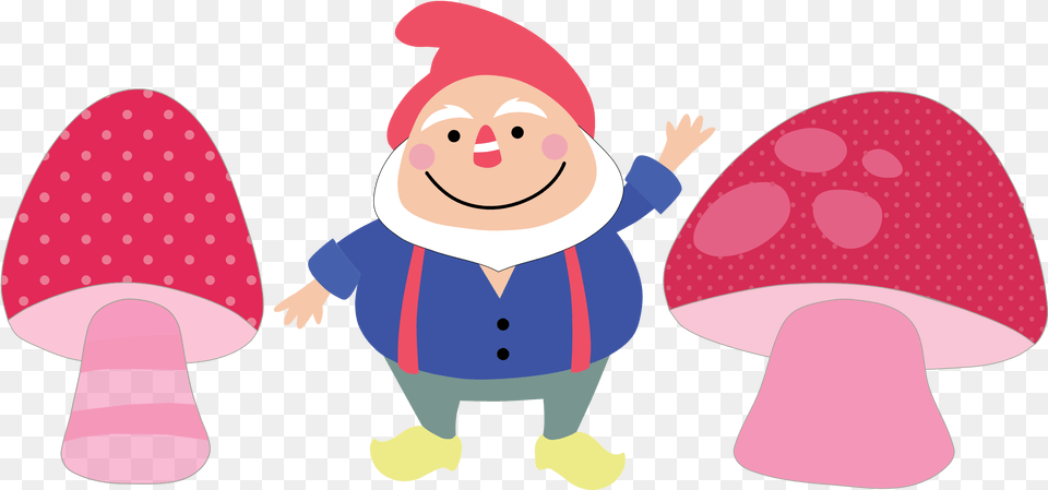 Gnome And Mushrooms Clip Arts Garden Gnome Clipart Baby, Person Free Transparent Png
