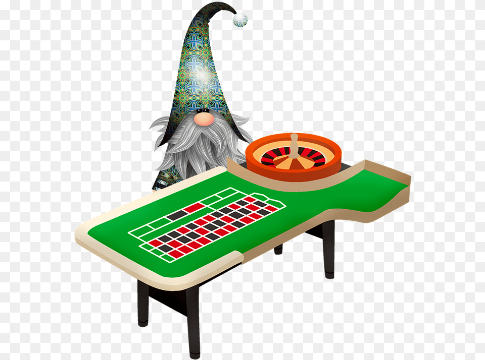 Gnome And Roulette Table Christmas Gnome Imp Elf Christmas Gnome, Urban, Game, Gambling Png