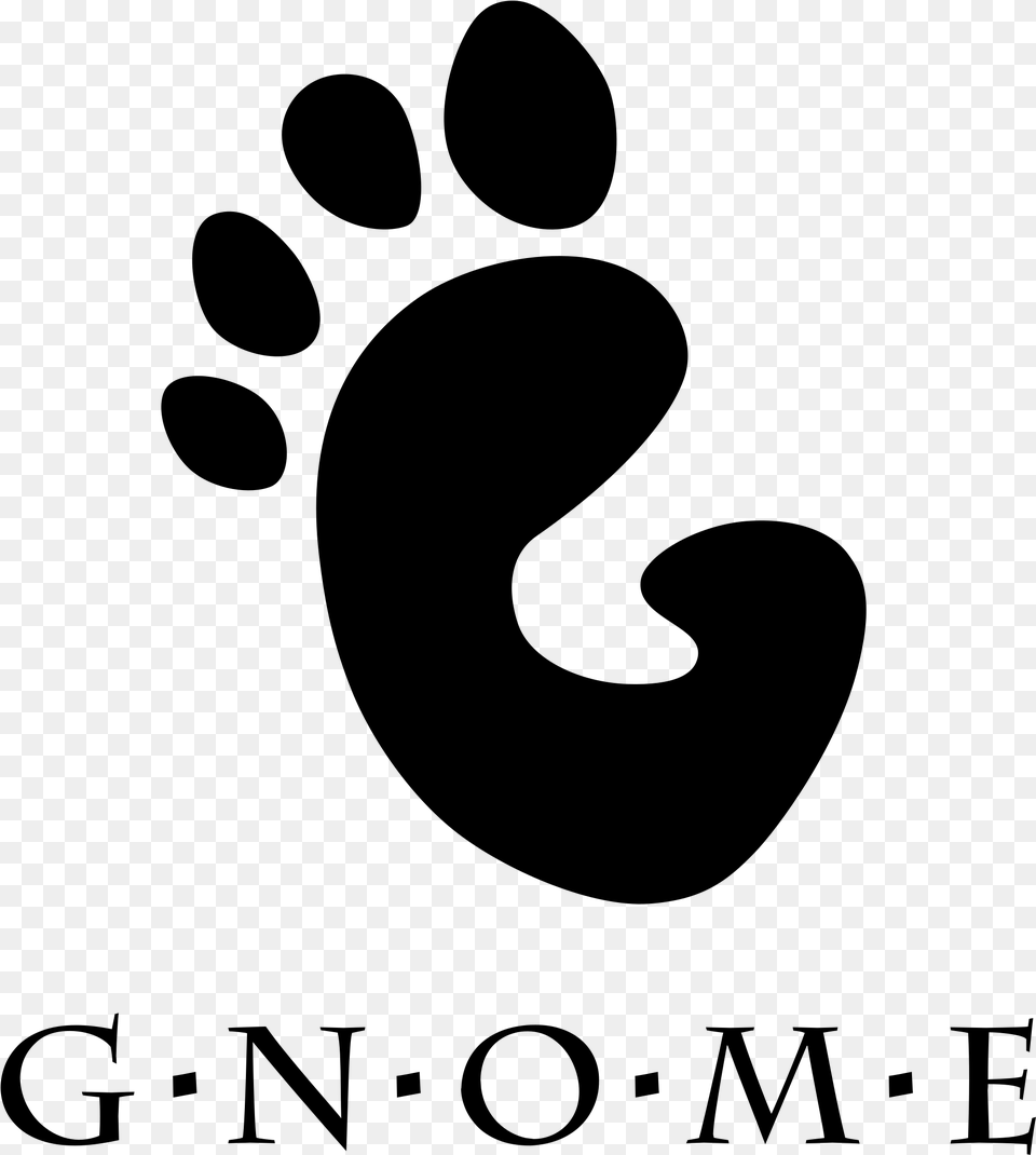 Gnome Gnu Linux Logo Transparent Gnome Linux Logo, Gray Free Png Download