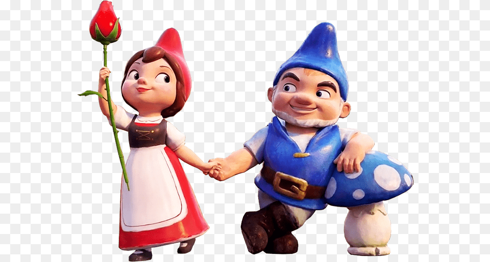 Gnomeo And Juliet, Figurine, Baby, Person, Flower Free Transparent Png