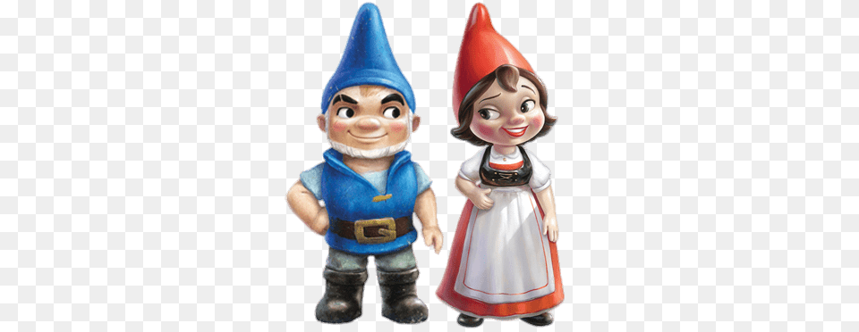 Gnomeo And Juliet Couple, Figurine, Clothing, Hat, Baby Png