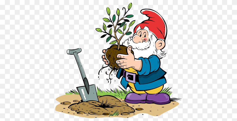 Gnomy In Gnomes Clip Art, Person, Plant, Planting, Baby Free Png Download