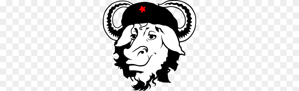 Gnu Cap Hat Cow Clip Art, Stencil, Animal, Buffalo, Mammal Free Png Download