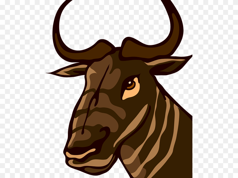 Gnu Cartoon, Animal, Mammal, Baby, Person Png Image