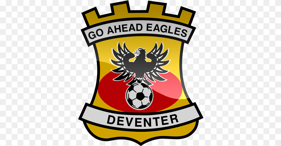 Go Ahead Eagles Deventer Football Logo Ajax Go Ahead Eagles, Badge, Symbol, Emblem, Ball Png Image