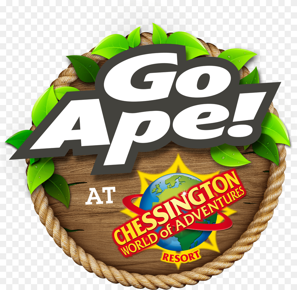 Go Ape Logo Go Ape At Chessington, Badge, Symbol, Food, Dessert Png