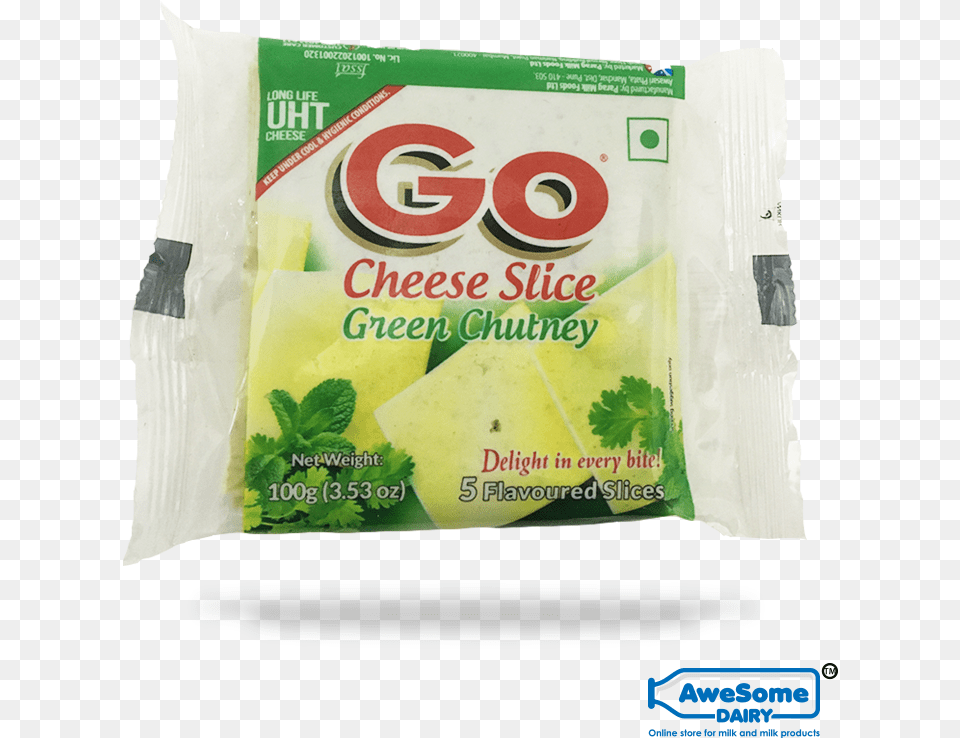 Go Cheese Slice 100g Green Chutney Go Cheese Free Transparent Png