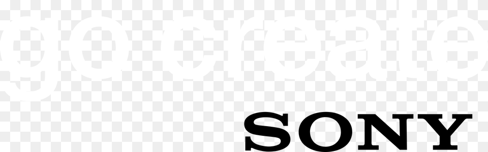 Go Create Sony Logo Black And White Sony Corporation, Text, Number, Symbol Png Image