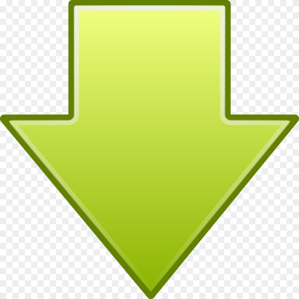 Go Down Arrow Icon Svg Down Arrow Icon, Green, Symbol, Blackboard Free Png