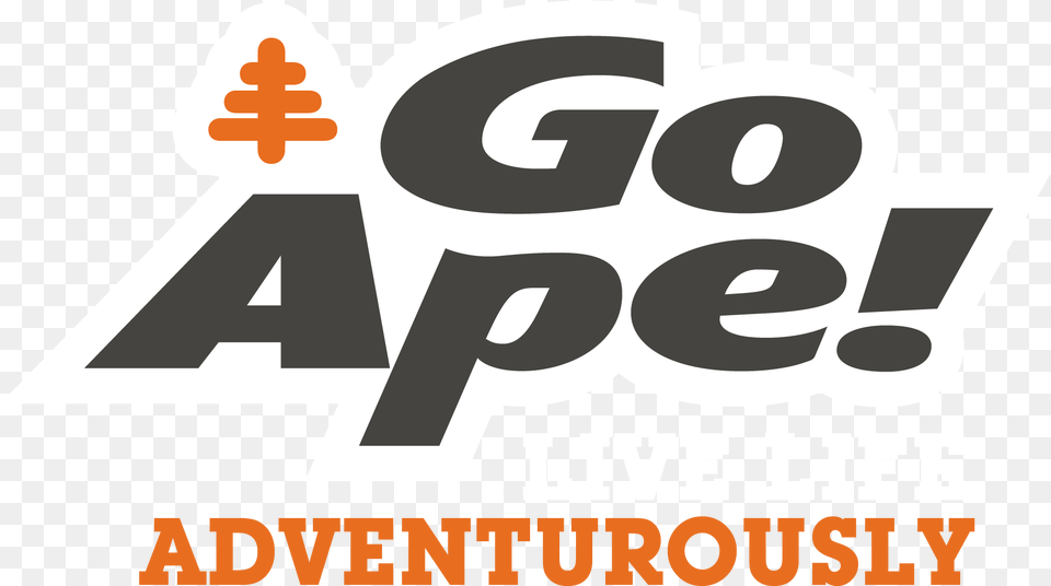 Go Go Gorilla Is Sponsored By Go Ape Go Ape Logo, Advertisement, Text, Number, Symbol Free Transparent Png
