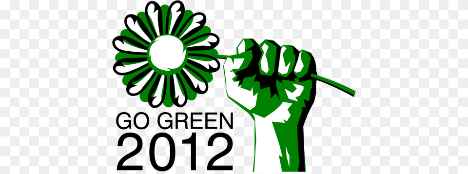 Go Green Political Party Symbol Vector Body Part, Hand, Person, Daisy Png Image