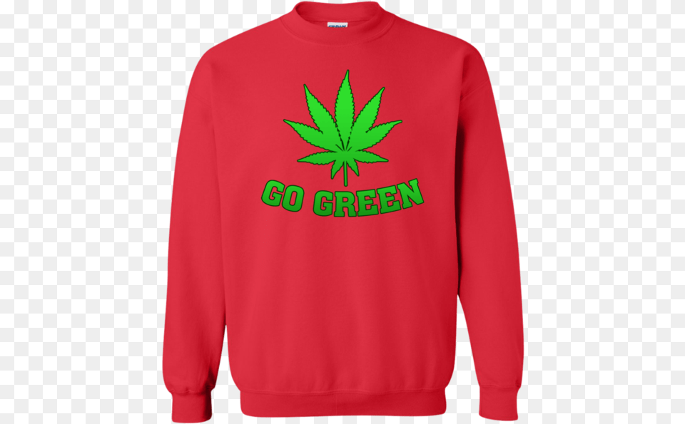 Go Green Weed T Shirt Vape Nation Marijuana Leaf 420 Tree Sweatshirt, Clothing, Knitwear, Sweater, Hoodie Png Image