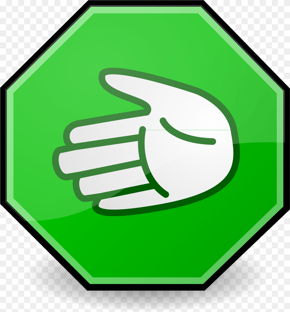 Go Hand Sign Clipart Download Traffic Sign, Symbol, Road Sign, Body Part, Person Free Png