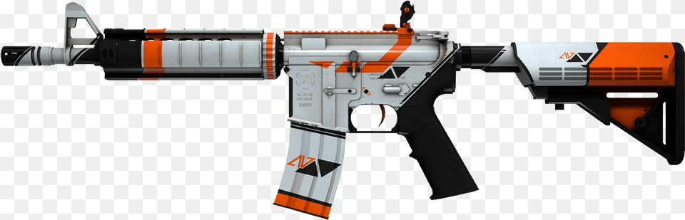 Go M4a4 Asiimov M4a4 Cs Go, Firearm, Gun, Rifle, Weapon Png Image