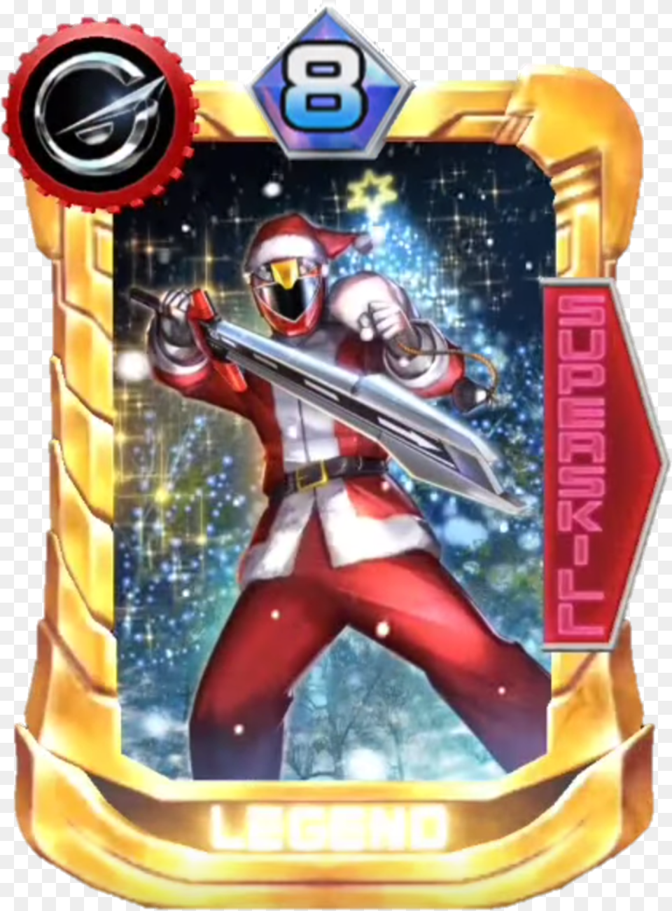 Go On Red Christmas Card In Super Sentai Legend Super Sentai Legend Wars Cards, Adult, Female, Person, Woman Png Image