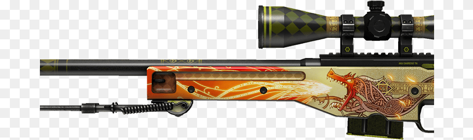 Go Skin Marketwatch Awp Dragon Lore, Firearm, Gun, Rifle, Weapon Png