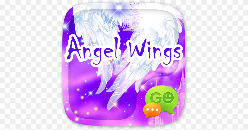 Go Sms Pro Angel Wings Theme 10 Android Apk Aptoide Go Sms, Ice, Purple Free Png Download