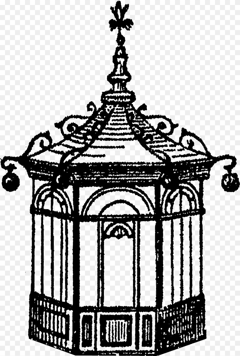 Go To Black And White Gazebo Clipart Free Png
