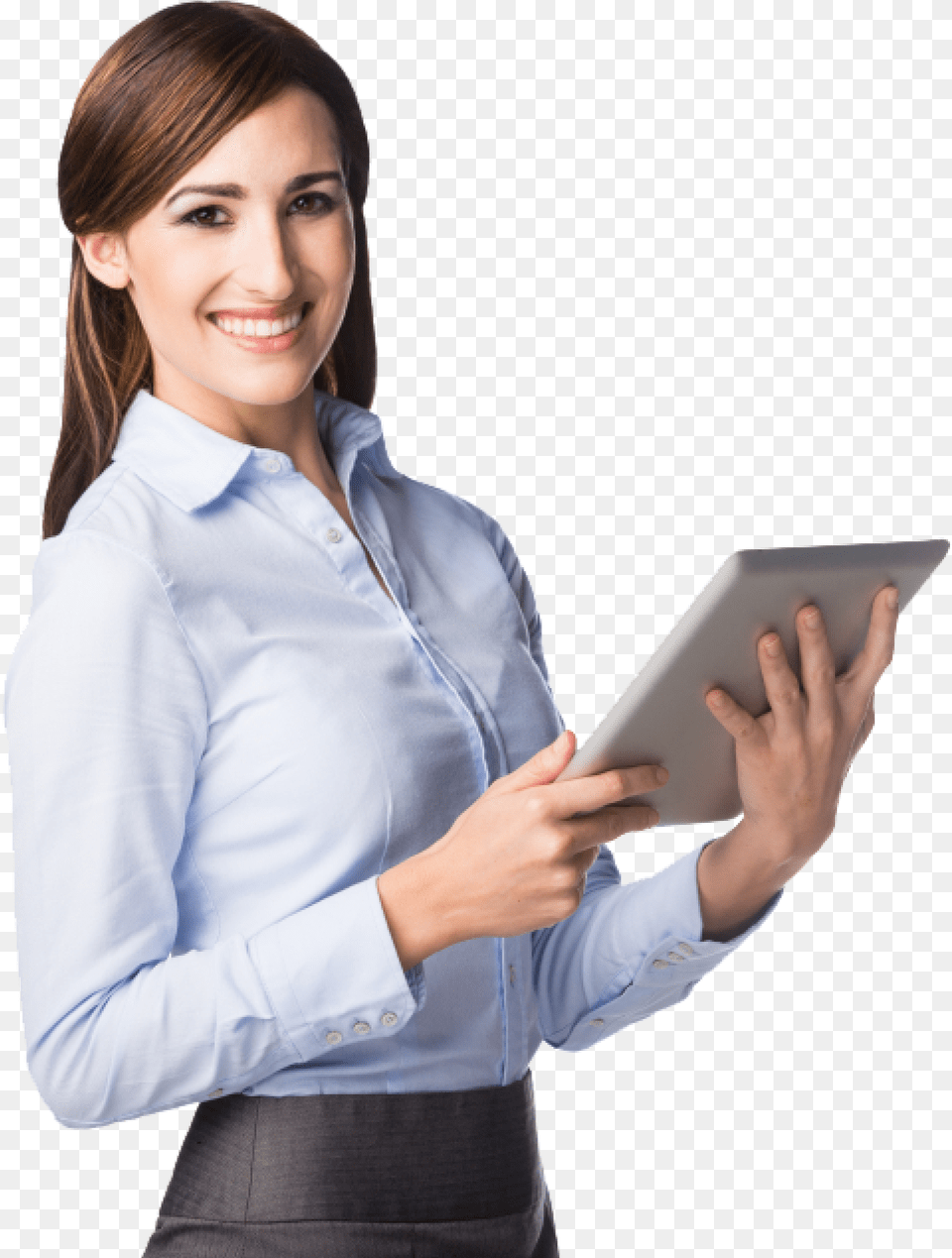 Go To Business Woman Tablet, Clothing, Computer, Electronics, Tablet Computer Png Image