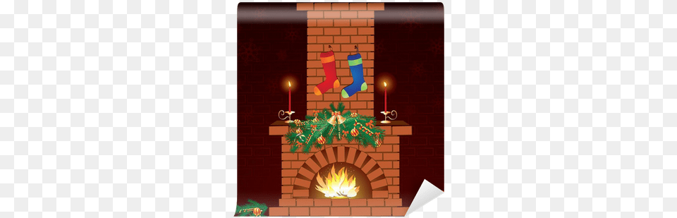 Go To Christmas Fireplace, Indoors, Hearth, Christmas Decorations, Festival Png Image