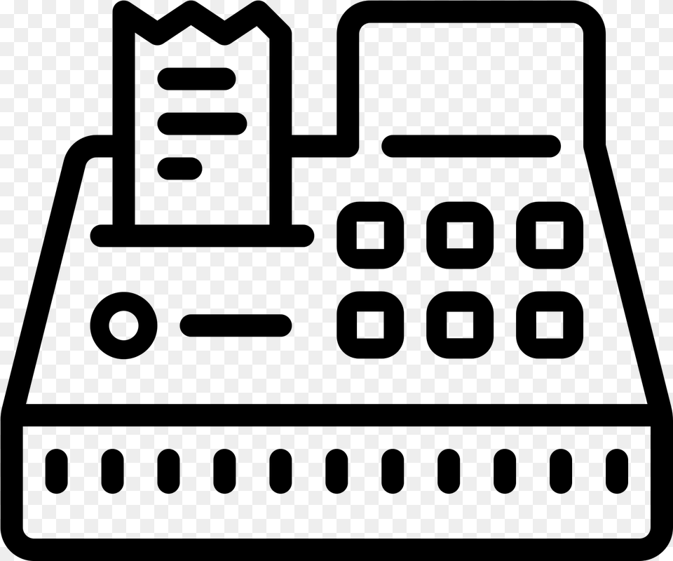 Go To Cash Register Clip Art, Gray Png Image
