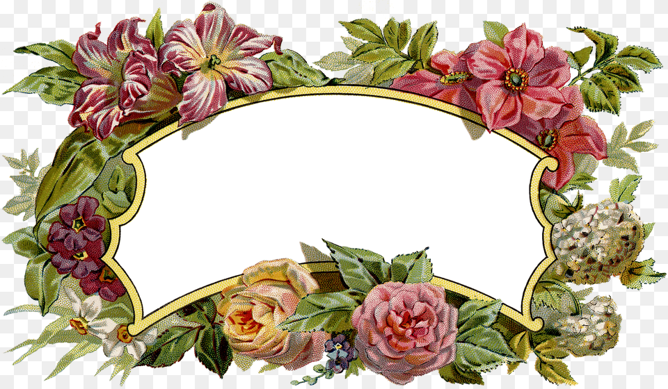 Go To Image Floral Vintage Etiquetas Vintage Con Flores, Art, Floral Design, Graphics, Pattern Free Png Download