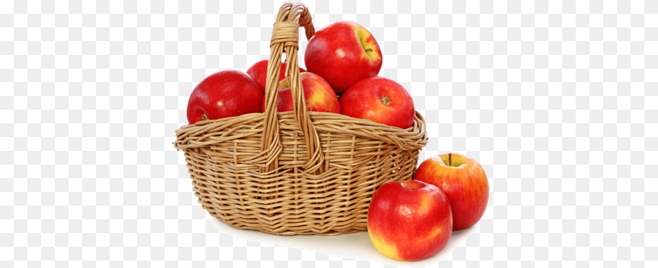 Go To Image Fruit Apple Basket, Food, Plant, Produce Png