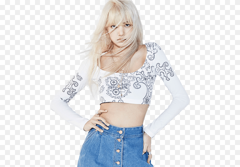 Go To Image Lisa Black Pink, Blouse, Clothing, Long Sleeve, Pants Free Transparent Png