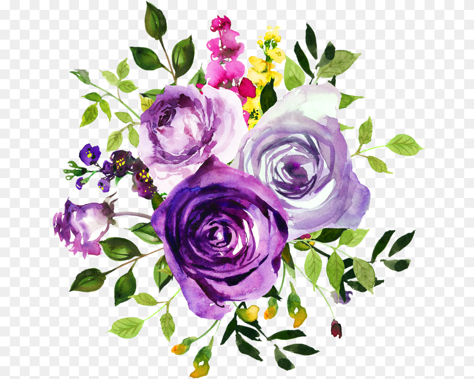 Go To Image Purple Rose Flower, Art, Floral Design, Flower Arrangement, Flower Bouquet Free Transparent Png