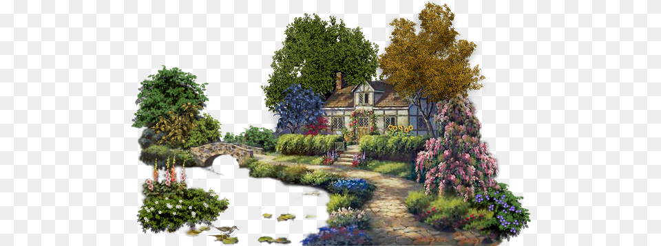 Go To Image Swan Cottage Jigsaw Puzzle, Architecture, Pond, Outdoors, Nature Free Png Download