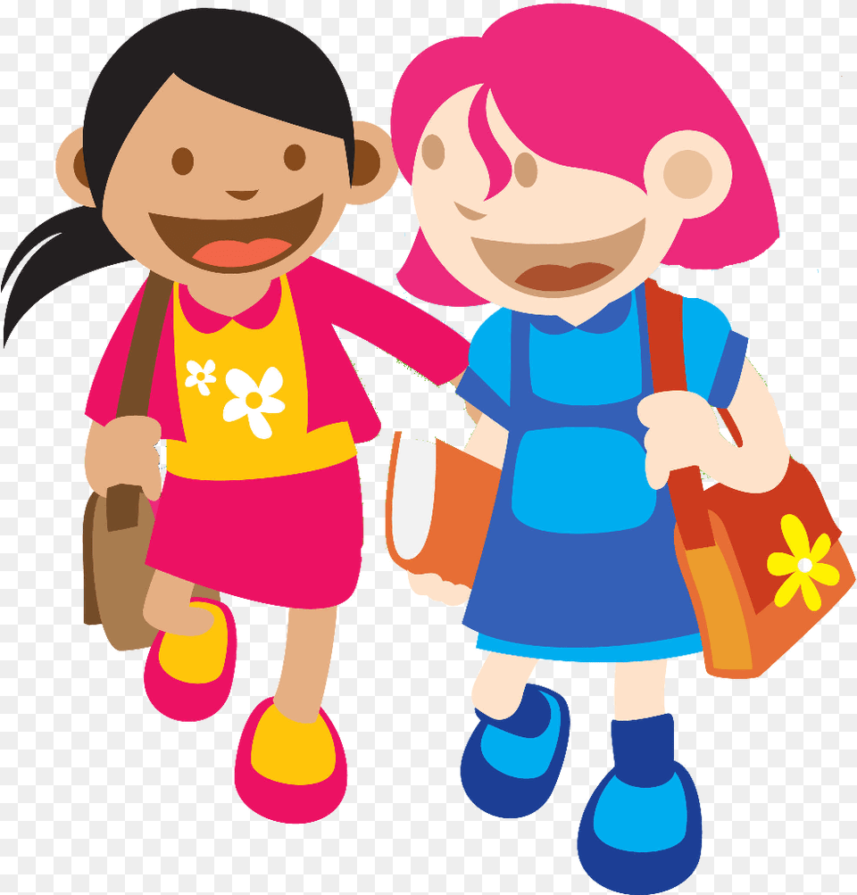 Go To School, Baby, Person, Bag, Shopping Free Png Download
