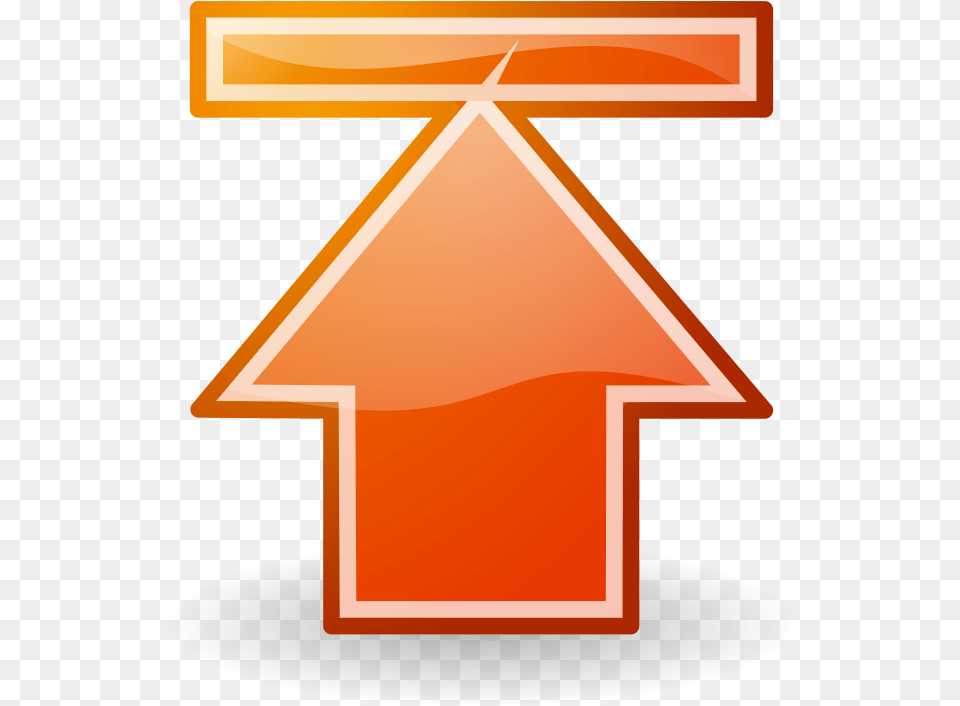 Go Top Orange Button Tango Style Transparent Up Arrow Icon, Symbol, Sign Png Image