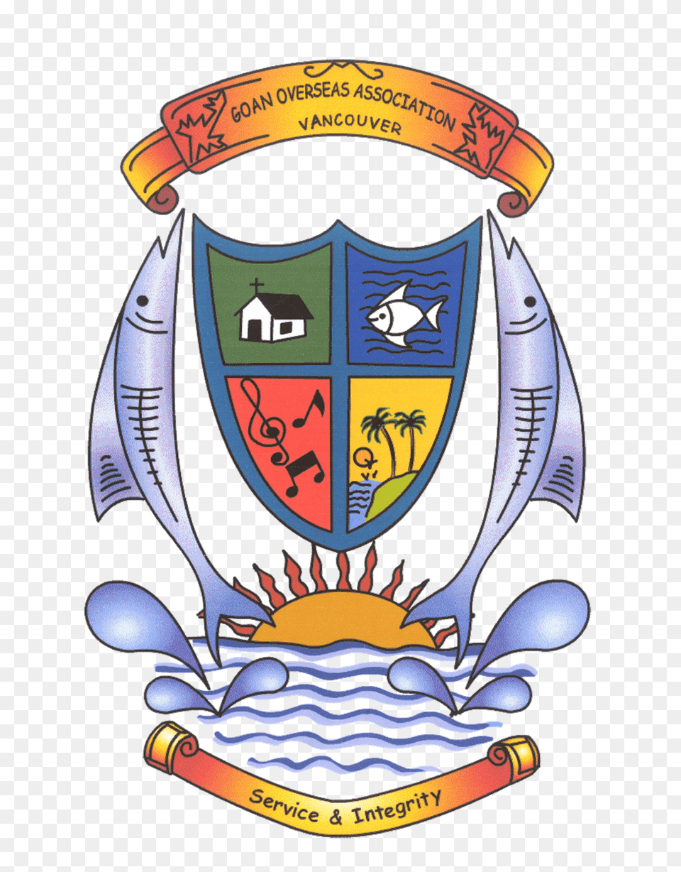 Goa Coat Of Arms, Emblem, Symbol, Logo, Badge Free Transparent Png