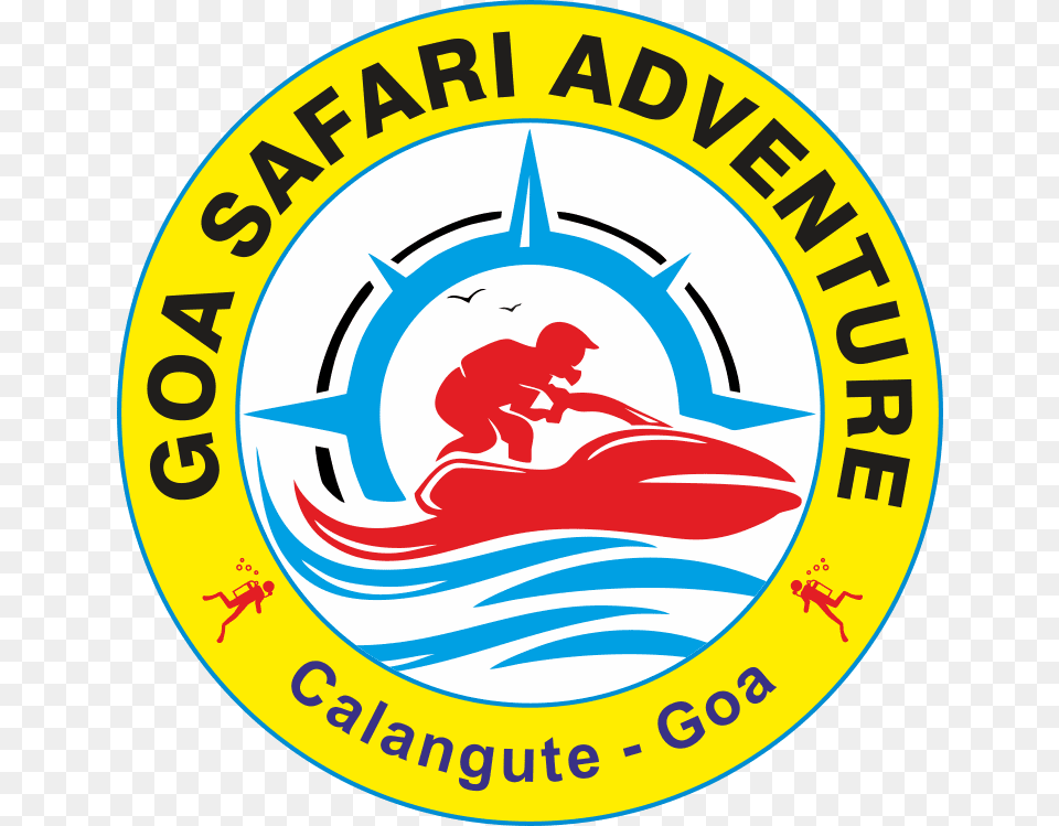 Goa Safari Adventure Scuba Diving In Water Sports Circle, Logo, Badge, Symbol, Emblem Png Image
