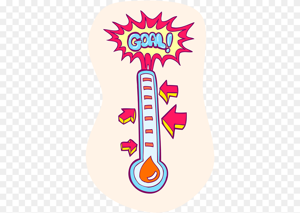 Goal Thermometer Shape Goal Meter, Dynamite, Weapon, Sticker, Food Free Transparent Png