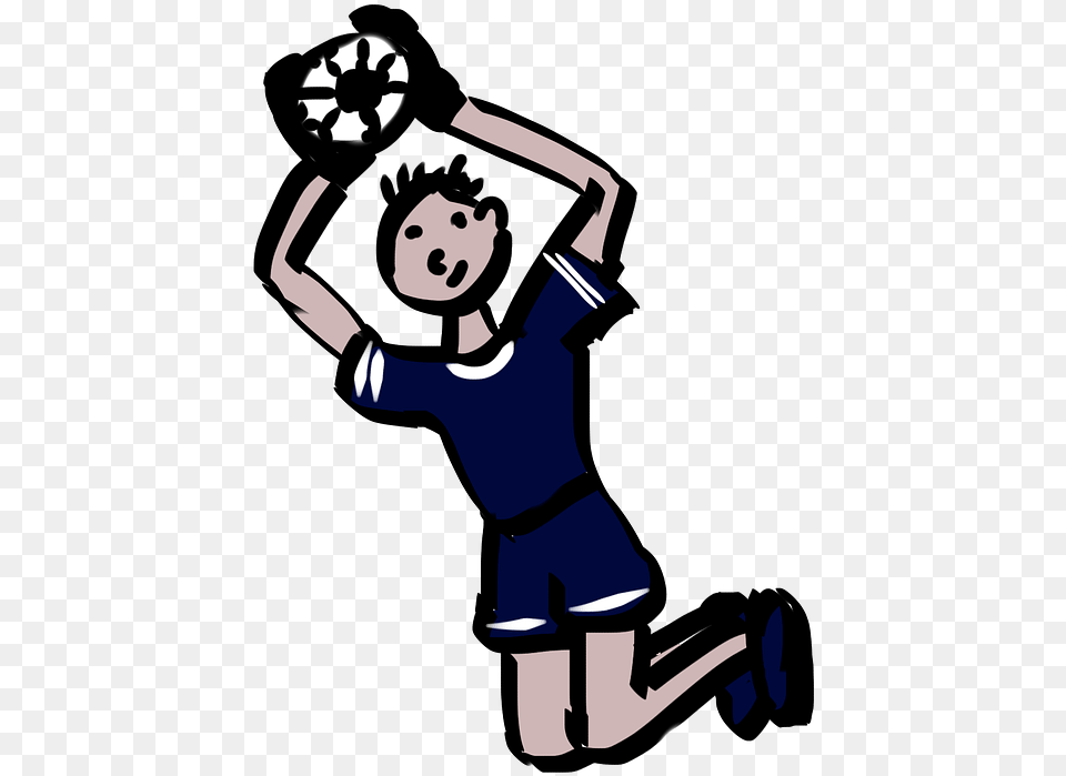 Goalkeeper Chelsey Football Football Clipart Full Size, Person, Ball, Handball, Sport Free Png