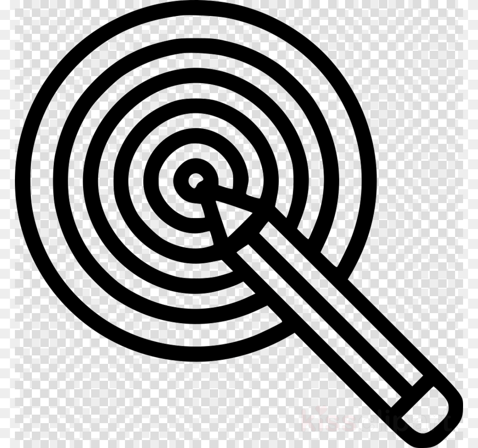 Goals Target Pencil Clipart Bullseye Pencil Clip Art, Spiral, Coil Png Image