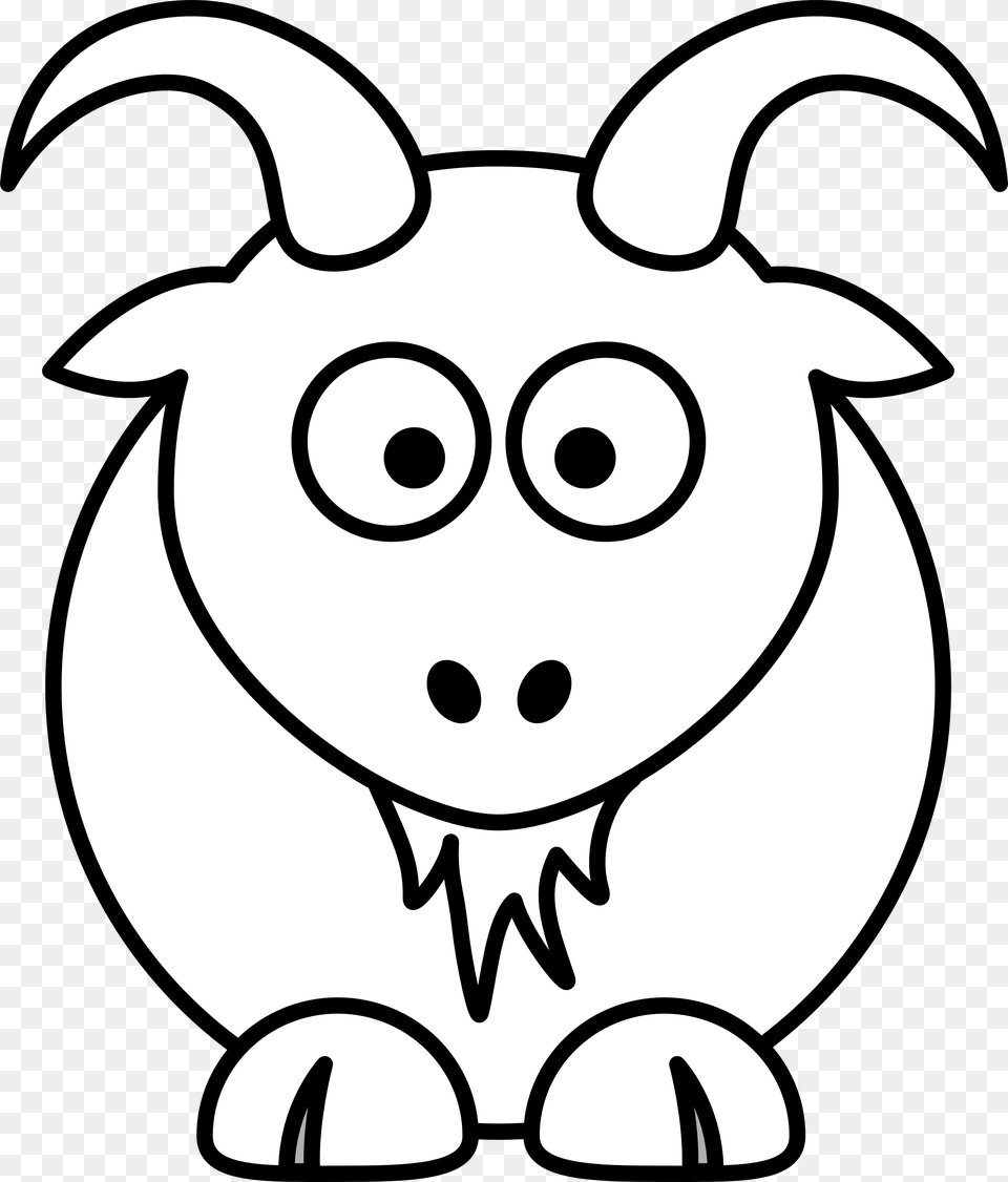 Goat Clip Art Black And White Clipart Clip Art Animals Black And White, Ammunition, Grenade, Weapon Free Transparent Png