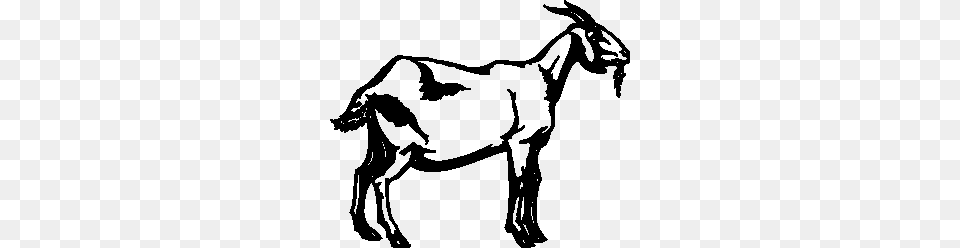 Goat Clipart Black And White, Livestock, Animal, Mammal, Kangaroo Png