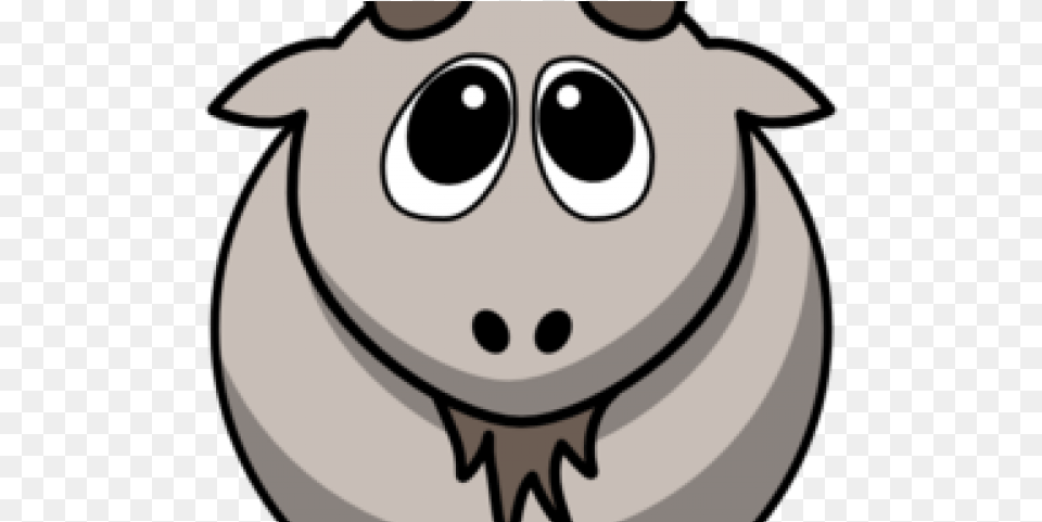 Goat Clipart Grey Goat Cartoon Farm Animal Clipart, Snout, Fish, Sea Life, Shark Free Png Download