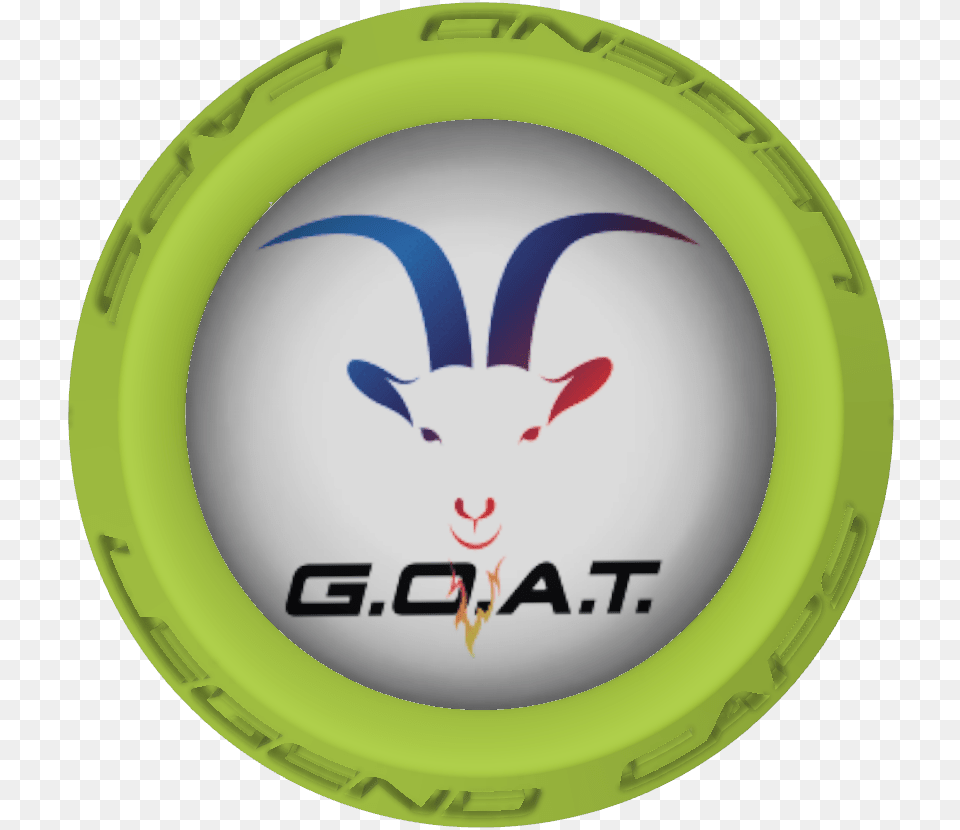 Goat Color Lacrosse Stick Lime End Cap Goat, Logo, Toy, Frisbee, Livestock Free Png Download