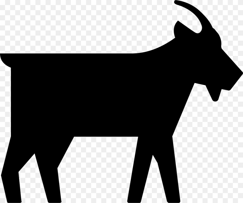 Goat Comments Vector Graphics, Silhouette, Animal, Bull, Mammal Free Png Download