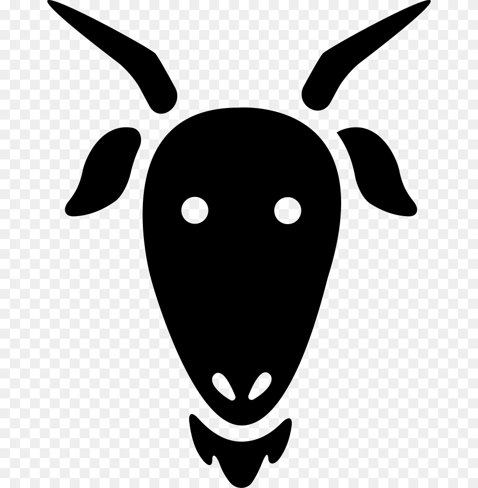 Goat Computer Icons Sheep Clip Art Cartoon Silhouette Goat Head, Stencil, Animal, Fish, Sea Life Free Png Download