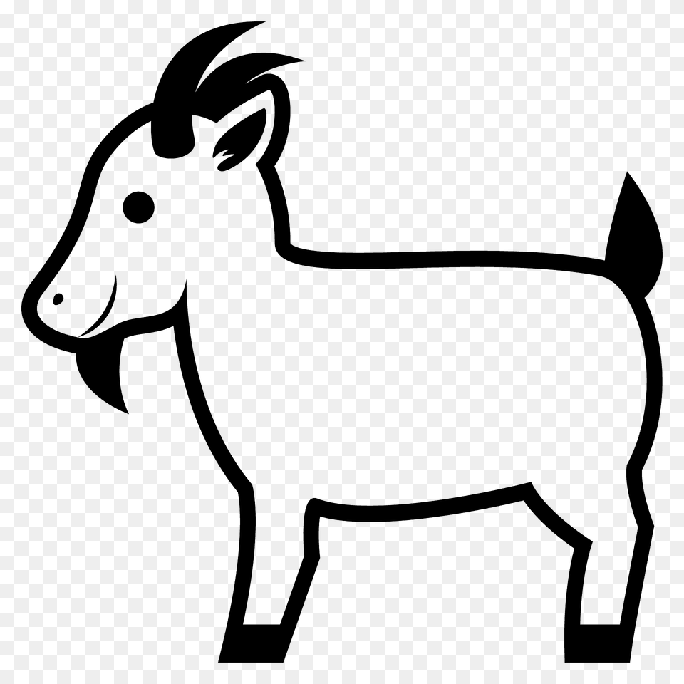 Goat Emoji Clipart, Animal, Livestock, Mammal, Kangaroo Free Png