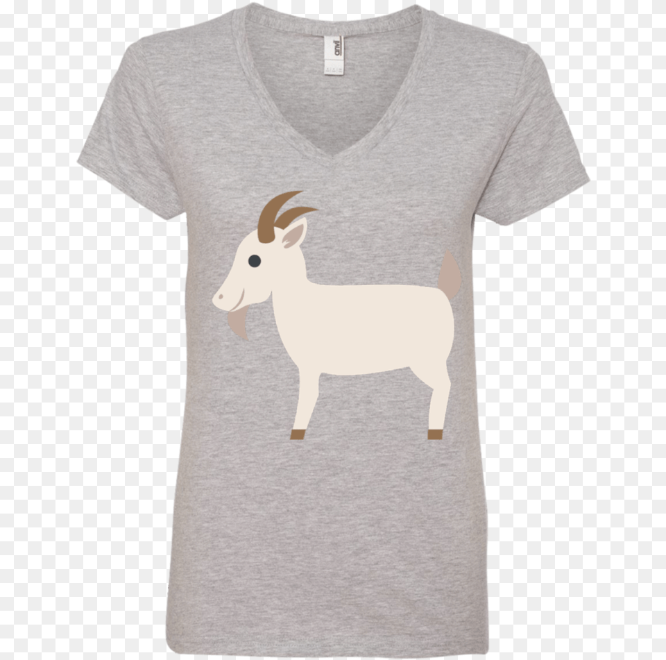 Goat Emoji Ladies Fan Shirts For Volleyball, Clothing, T-shirt, Livestock, Animal Free Transparent Png